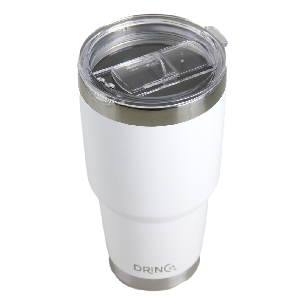 DRINCO® 30oz Insulated Tumbler Spill Proof Lid (White)-USA Flag by Orchid Lavender Tumblers