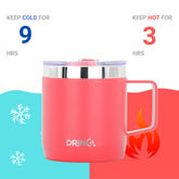 DRINCO® 14 oz Coffee Mug Vacuum Insulated Camping Mug Double Wall by Orchid Lavender Travel Mugs
