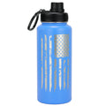 DRINCO® 32oz Stainless Steel Water Bottle - USA Flag-Royal Blue by Orchid Lavender Water Bottles