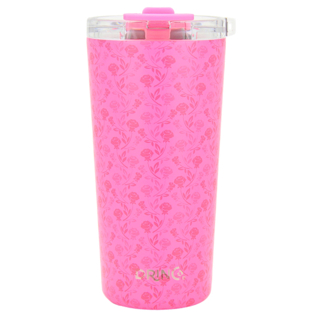 DRINCO® Seattle 20oz Insulated Tumbler Leakproof w/straw-Pink Rose by Orchid Lavender Tumblers