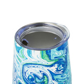 DRINCO® 12oz Insulated Wine Tumbler Glass (Venice Swirl) by Orchid Lavender Tumblers