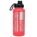 DRINCO® 32oz Stainless Steel Water Bottle - USA Flag-Barn Red by Orchid Lavender Water Bottles