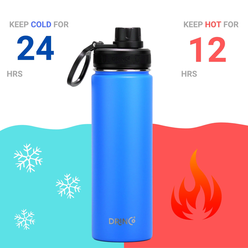 DRINCO® 22oz Stainless Steel Sport Water Bottle - Royal Blue by Orchid Lavender Water Bottles