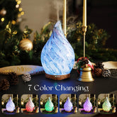280Ml Essential Oil Diffuser Glass Color Changing Aroma Air Diffusers Aromatherapy Ultrasonic Cool Mist Humidifier with Remote Control 7 Running Hours Waterless Auto-Off (Light Blue) by Cosmic Inventory