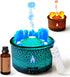 Aroma Essential Oil Diffuser 360 Ml,Volcano and Flame Diffuser/Humidifier,Give1.76 Oz Hotel Collection Essential Oils,Blue/Red Light Selection,Diffusers for Home,Large Room(Black Cracks) by Cosmic Inventory