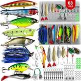 Full Range Hard Bait Lure Set, Fishing Tackle Kit, Includes Multi-Section Minnow, Swinging Fat Boy, Pencil, Wave Climber and Topwater Lures, Artificial Fishing Lures 
