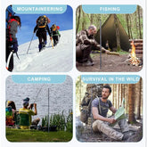 Outdoorsmen Gift Trekking Walking Lightweight Adjustable Trekking Pole Mountain Climb 7-In-1 Trekking Pole Your Ultimate Outdoor Survival Companion – Compass & More for Hiking & Multi-Functional Hiking Stick by Cosmic Inventory