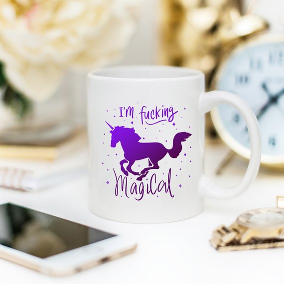 I'm F*cking Magical Unicorn Mug by Magenta Shadow Coffee & Tea Cups