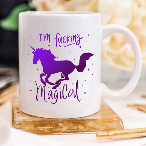 I'm F*cking Magical Unicorn Mug by Magenta Shadow Coffee & Tea Cups
