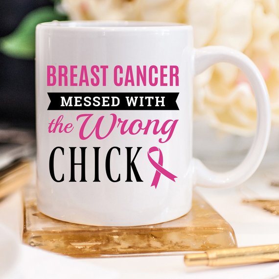 Breast Cancer Coffee Mug - Breast Cancer Messed by Magenta Shadow Coffee & Tea Cups