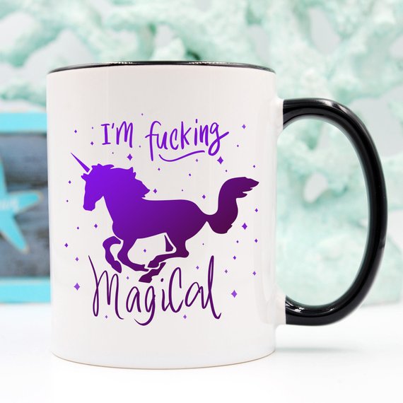 I'm F*cking Magical Unicorn Mug by Magenta Shadow Coffee & Tea Cups