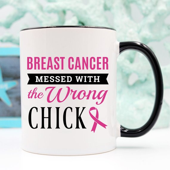 Breast Cancer Coffee Mug - Breast Cancer Messed by Magenta Shadow Coffee & Tea Cups